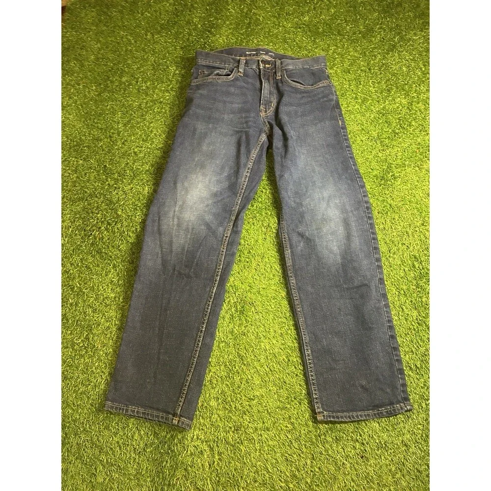 Old Navy Jeans Mens 30x30 Dark Wash Loose Built-In Flex Straight Leg Denim